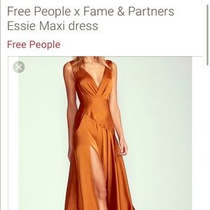 Fame and partners- Free people Rust Gown